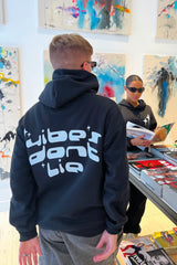 Vibes dont lie black premium hoodie