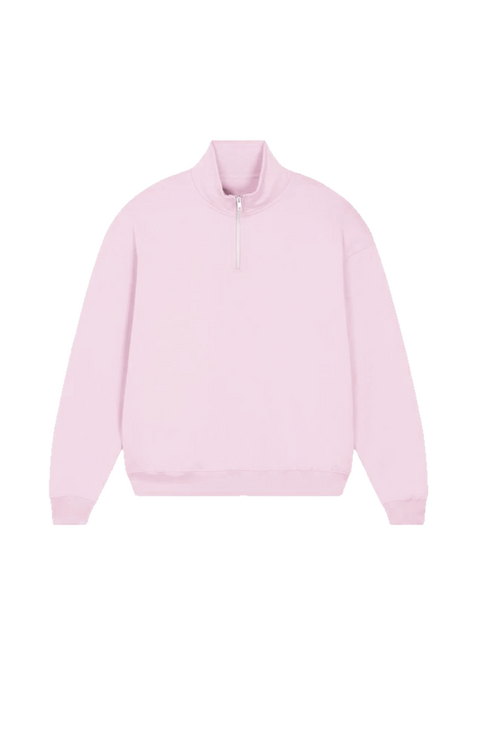 GLAMIFY EVERYDAY ESSENTIAL BABY PINK 3/4 ZIP