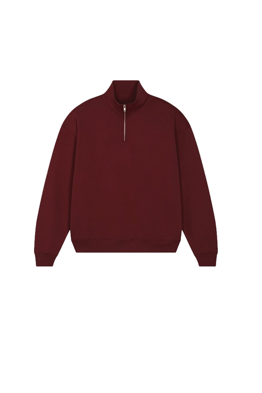 GLAMIFY EVERYDAY ESSENTIAL BURGUNDY 3/4 ZIP