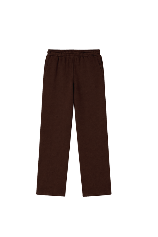 GLAMIFY EVERYDAY ESSENTIAL CHOCOLATE STRAIGHT LEG JOGGERS
