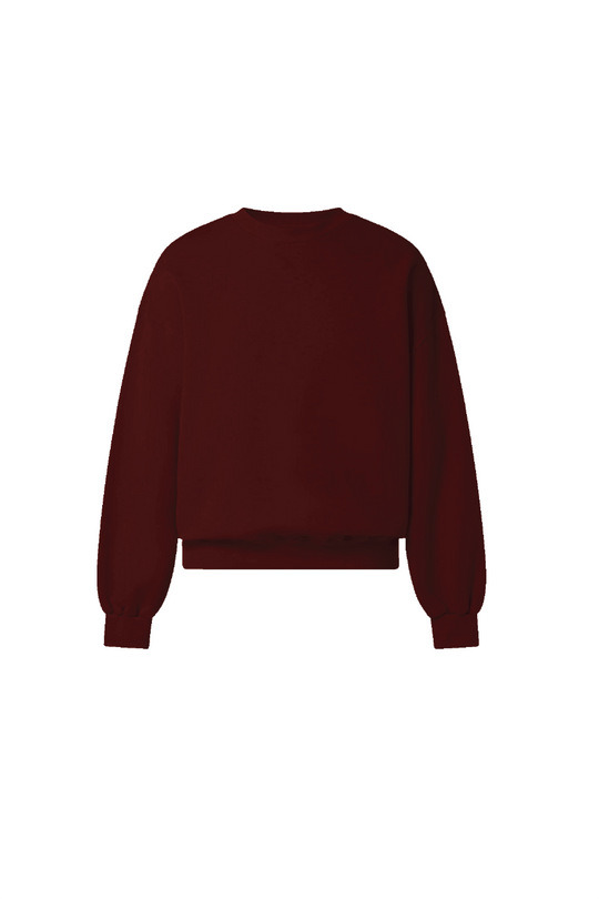 GLAMIFY EVERYDAY ESSENTIAL BURGUNDY SWEATSHIRT