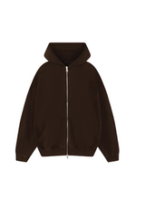 GLAMIFY EVERYDAY ESSENTIAL CHOCOLATE FULL ZIP HOODIE