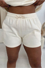 Glamify Premium Essential Relaxed Ecru Shorts Shorts