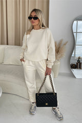 Glamify Premium Essential Relaxed Ecru Sweatshirt Sweater