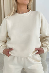 Glamify Premium Essential Relaxed Ecru Sweatshirt Sweater