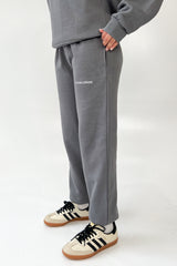 Studio Leisure essential steel grey  embroidered relaxed jogger