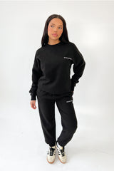 Studio Leisure essential black embroidered relaxed jogger