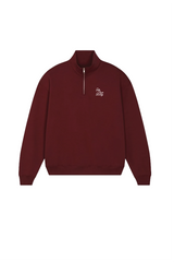 SELF LOVE SOCIETY BURGUNDY EMBROIDERED 3/4 ZIP HANNAH BRIGGS