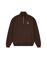 SELF LOVE SOCIETY CHOCOLATE EMBROIDERED 3/4 ZIP HANNAH BRIGGS
