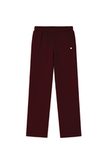 SELF LOVE SOCIETY BURGUNDY & WHITE EMBROIDERED JOGGERS HANNAH BRIGGS