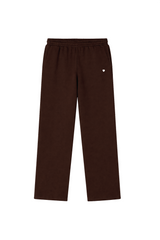 SELF LOVE SOCIETY CHOCOLATE & WHITE EMBROIDERED JOGGERS HANNAH BRIGGS