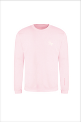 SELF LOVE SOCIETY PINK & CREAM EMBROIDERED SWEATER