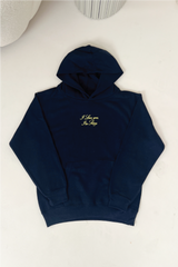 Mini I love you navy printed hoodie