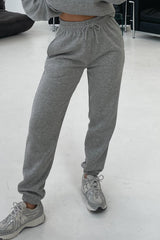 Glamify Premium Essential Relaxed Melange Grey Jogger Shorts