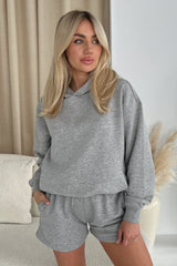 Glamify Premium Essential Melange Grey Relaxed Hoodie Hoodie