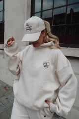 SELF LOVE SOCIETY CREAM & CHOCOLATE EMBROIDERED CAP