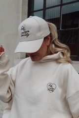 SELF LOVE SOCIETY CREAM & CHOCOLATE EMBROIDERED CAP