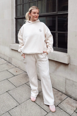 SELF LOVE SOCIETY HEART IVORY & CHOCOLATE EMBROIDERED HOODIE