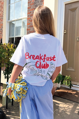 Mini breakfast club white printed t-shirt