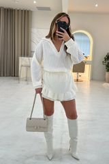 Kennedy cream blouse and frill shorts Co-ord One size (6-12) Co Ord