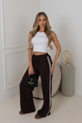 Sasha brown stripe joggers