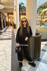 Mini Lavinia black knitted jumper and trousers