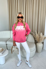 Vibes pink lemonade Premium printed hoodie