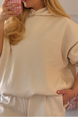BRIDE EMBROIDERY IVORY & WHITE HOODIE HANNAH BRIGGS