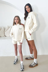 Mini studio LSRE ecru and sage bubble printed shorts