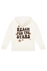 MINI LACEY REACH FOR THE STARS IVORY PRINTED HOODIE