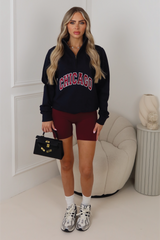 Leona burgundy cycling shorts