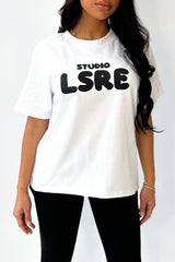 LSRE bubble printed white T-shirt