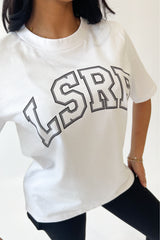 LSRE varsity printed white T-shirt