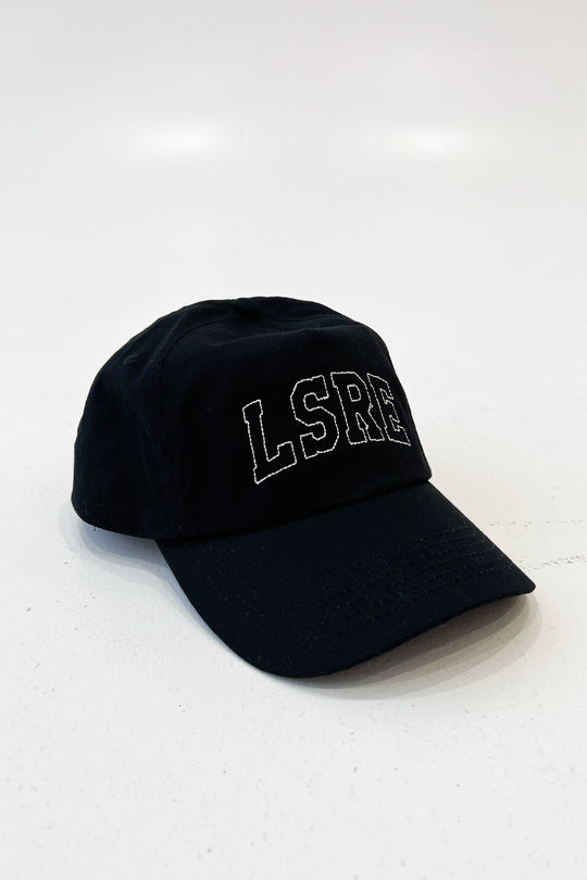 LSRE varsity black embroidered baseball cap