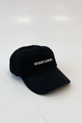 Studio leisure essential black embroidered baseball cap