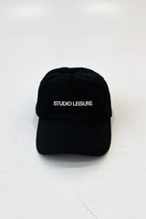 Studio leisure essential black embroidered baseball cap