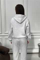 GLAMIFY EVERYDAY ESSENTIAL LIGHT MARL FULL ZIP HOODIE