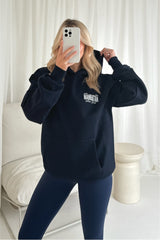 Manhattan navy printed hoodie and legging set