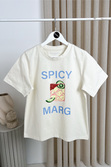 Spicy Marg ivory heavyweight printed t-shirt