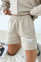 Studio leisure stone bubble printed shorts