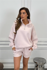 GLAMIFY EVERYDAY ESSENTIAL BABY PINK 3/4 ZIP