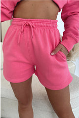 Glamify Premium Essential Relaxed Pink Lemonade Shorts Shorts