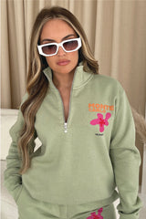 Monte Carlo Sage 3/4 zip sweatshirt premium essential