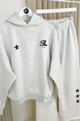 SL STAR LIGHT MARL PRINTED HOODIE AND STRAIGHT LEG LOUNGEWEAR
