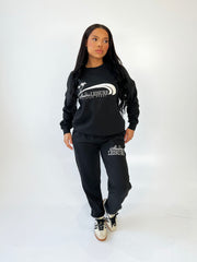 Studio Leisure pilates black embroidered premium sweater