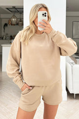 Glamify Stone Essential Sweater Short Set Loungewear