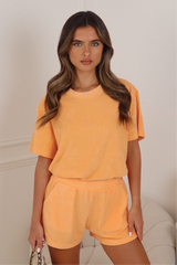 Terri Towel orange shorts