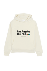 LA run club ecru printed hoodie