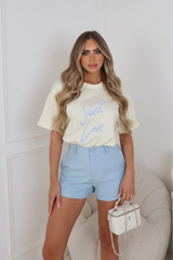 Saint love butter embroidered heavyweight oversized t-shirt