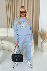 Couture Milan Baby Blue Hoodie And Joggers Premium Loungewear Loungewear